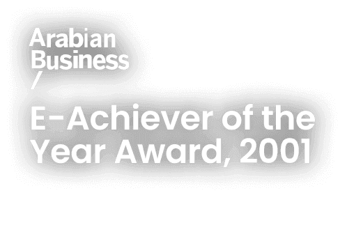 Sheikha Hind Suhail Bahwan receiving the Arabian Business E-Achiever of the Year Award 2001